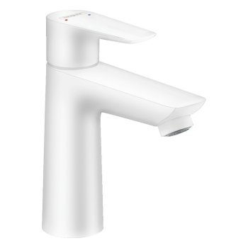 Смеситель для раковины Hansgrohe Talis E, низкий излив, без донного клапана, матовый белый